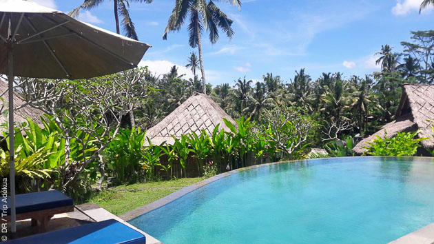 Votre hôtel au milieu des rizières à Bali en Indonésie